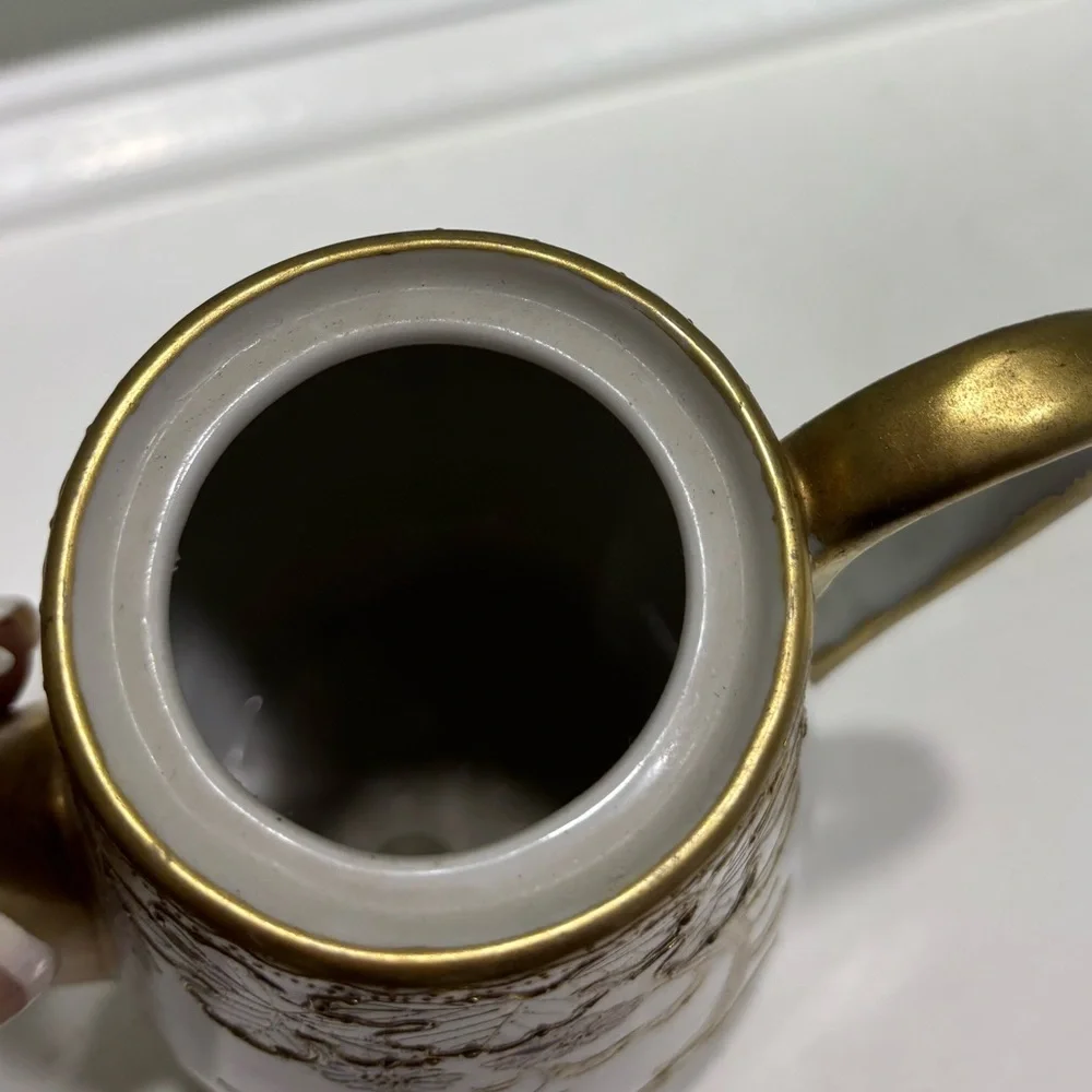 Antigua Japanese Nippon Handpainted Gold /Floral Teapot - Picture 6 of 7